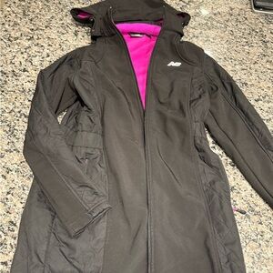 New Balance Women's Black Ski Jacket with Pink Interior